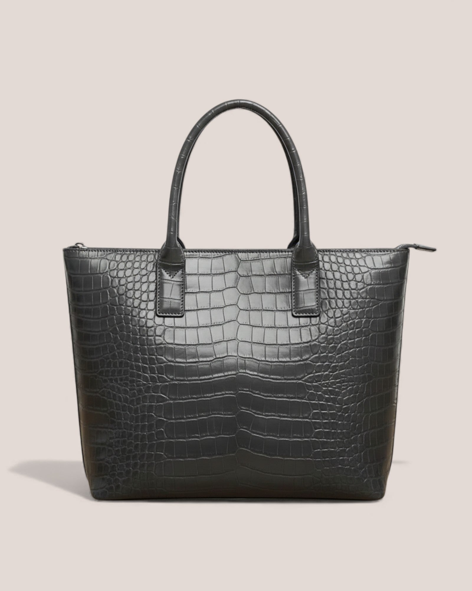 Bolso Tote De Piel Negro Para Mujer