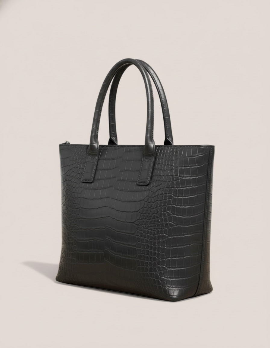 Bolsa Negra De Piel Para Mujer